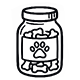 Icon dog treat jar